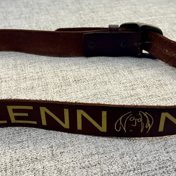 John Lennon Belt with Give Peace a Chance lyrics, Rare Vintage!